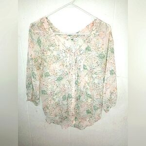See Through Flowerd Top